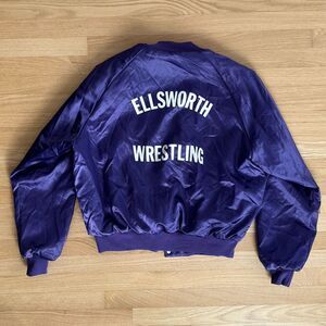 VINTAGE 80’s NASCO Letterman Varsity Bomber Ellsworth Wrestling Jacket size XL